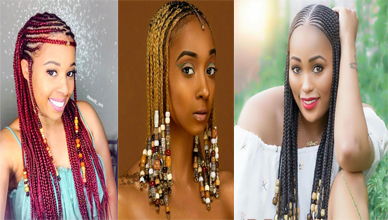 25 Cornrows with Beads for Adults